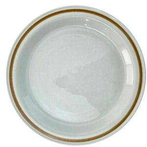 VTG‎ 12" Serving Plate Mountain Wood Stoneware Vanilla Spice Replacement Japan